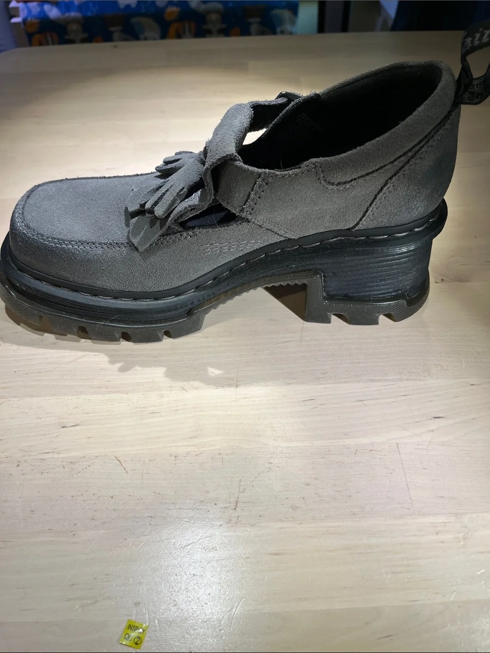 Like new Dr. Martens Corran waxy suede Mary Jane chunky heeled shoes